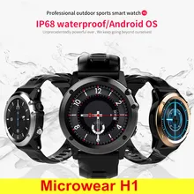 Купить Microwear H1 3G SmartWatch телефон 1.39 дюймов Android 4.4 Смарт часы MTK6572 4 ГБ GPS часы Водонепроницаемый IP68 2.0mp Камера шагомер