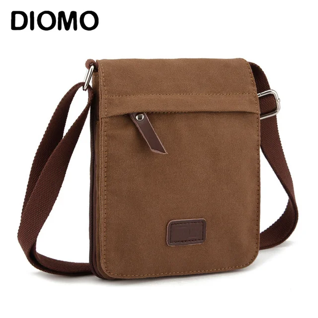 Diomo Small Canvas Men Bag Messenger Business Casual Crossbody Diomo Small Canvas Men Bag Messenger Business Casual Crossbody Male Shoulder Bags