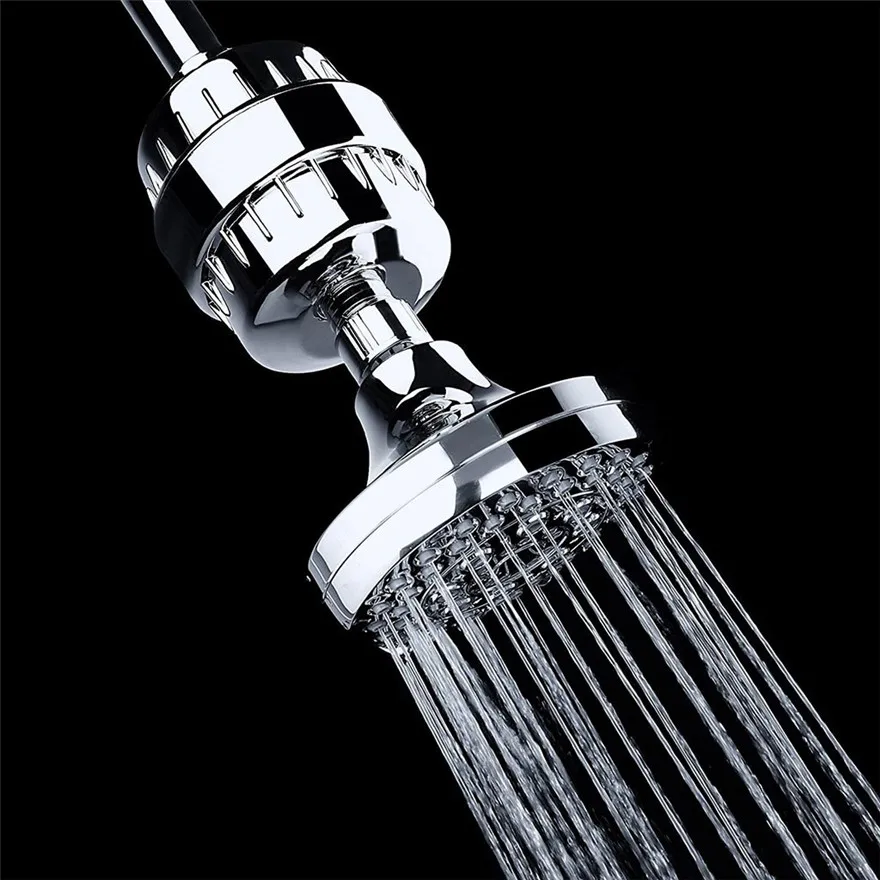 

2019 Upgrade 15-stage Shower Filter Stage Shower Head Water Filter Softener Removes Chlorine with 2 Cartridges #0130 487-733g