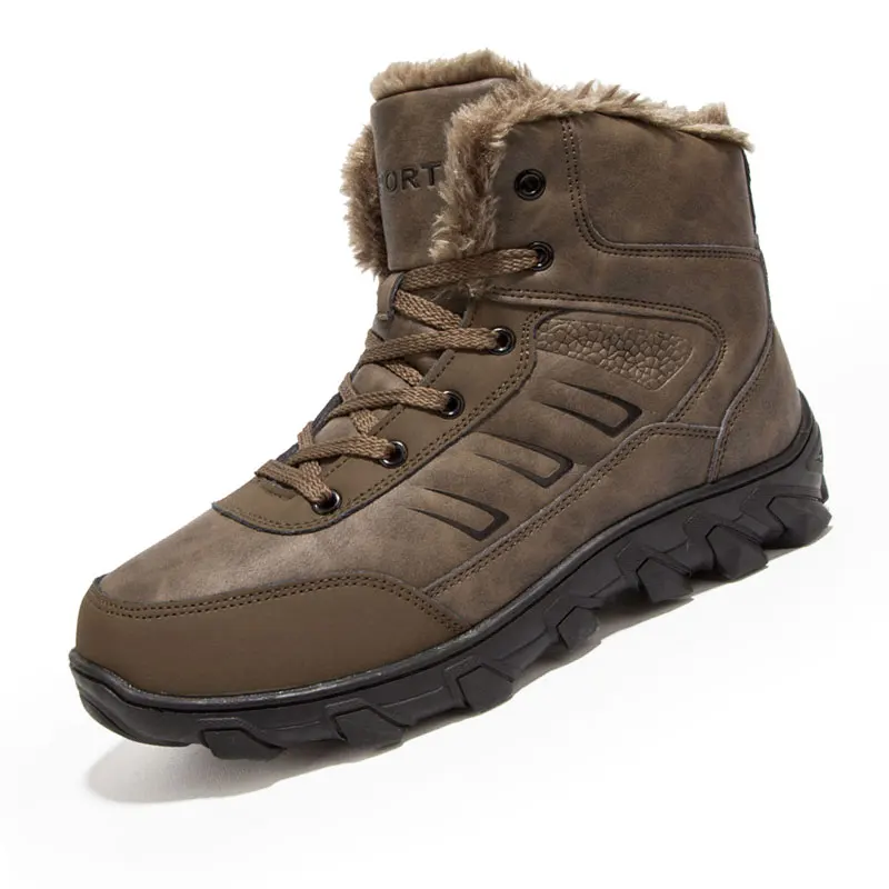 Winter Men Fur Warm Boots Roman Male Snow Ankle Boots Designer Luxury