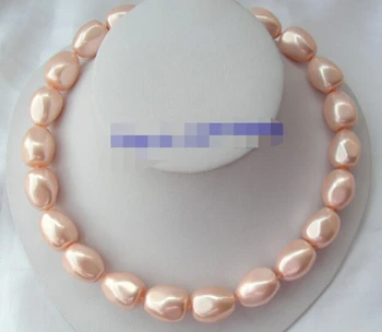 

ddh002859 stunning big 20mm pink baroque south sea shell pearls necklace