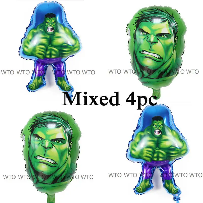 4pcs/lot Hulk foil balloons Avengers hero hulk balloon for child toy