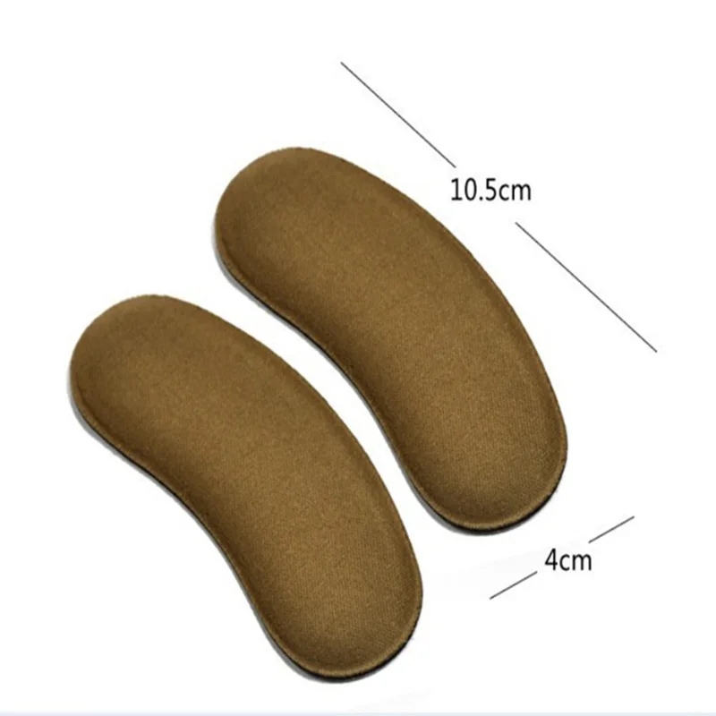 1 Pair Sticky Fabric Shoe Heel Inserts Insoles Pads Cushion Grip ProtectEC