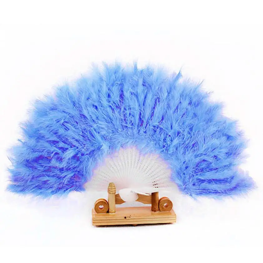 Nice Feather Fan For Dance Props Hand Goose Feather Folding Fan Wedding ...