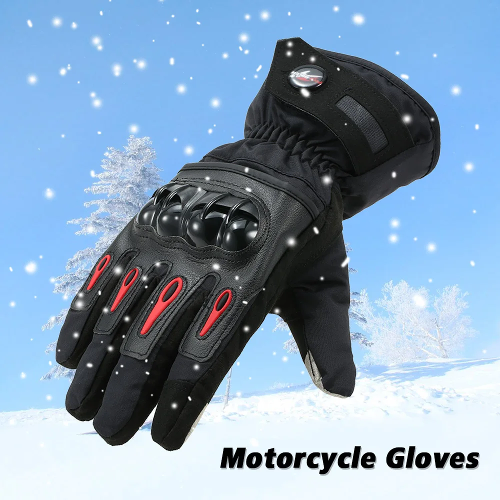 Pro biker Winter Motorcycle Gloves Moto Warm Waterproof Protective Motorcycle Riders Anti Fall Off Gloves