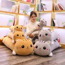 110cm Giant Kawaii lying cat plush soft pillow cute stuffed animal toys lovely doll for kids Girls Christmas Birthday gift 110cm Giant Kawaii lying cat plush soft pillow cute stuffed animal toys lovely doll for kids Girls Christmas Birthday gift