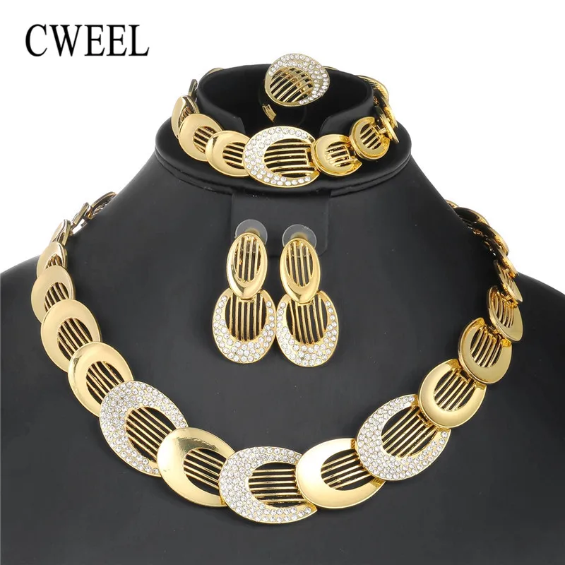 Buy CWEEL Classic Good Quality Jewelry Sets Women Bohemia Hollow Out Wedding
