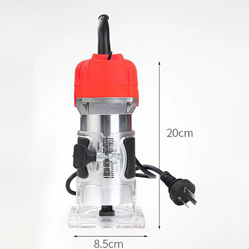 

30000rpm 680W Wood Router Trimmer 6.35mm Copper Motor Electric Woodworking Hand Trimmer Engraving Machine Wood DIY Power Tool