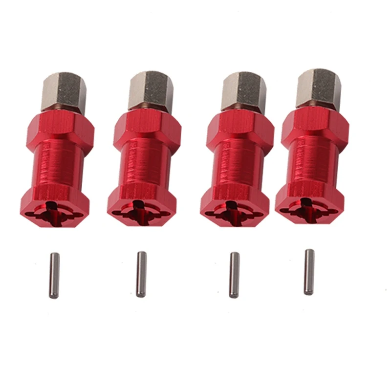 

4Pcs 1/10 12mm Wheel Hex Hub Extension Adapter Long Combiner Coupler for RC Car HSP Axial Traxxas Parts