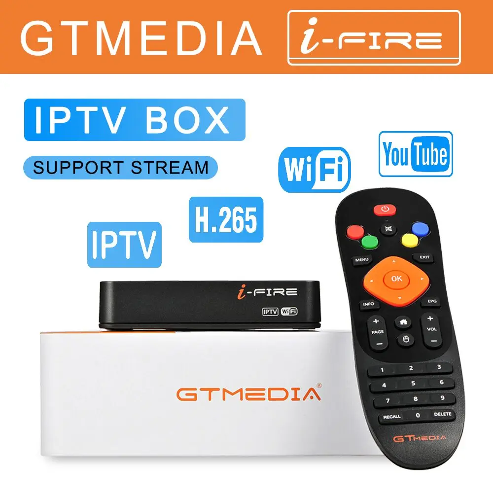 GTmedia IFire IPTV Set-Top box full HD 1080P Встроенный 2,4G Wi-Fi IP TV box Поддержка для Xtream IPTV Сталкер IPTV Европа и Youtube