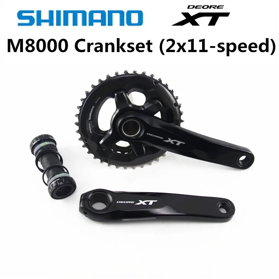 

SHIMANO DEORE XT FC M8000 HOLLOWTECH II Crankset M8000 2x11-Speed 24-34T 26-36T 28-38T 165MM 170MM 175MM free ship