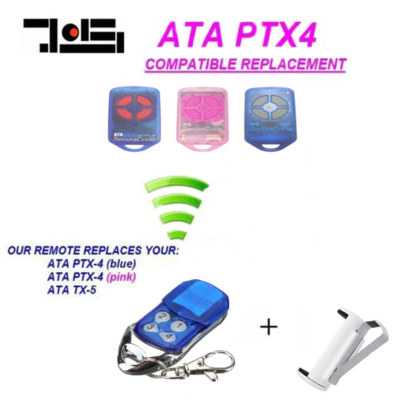 

Garage Door Remote Control ATA PTX-4 BLUE PTX4 Suit GDO9v1