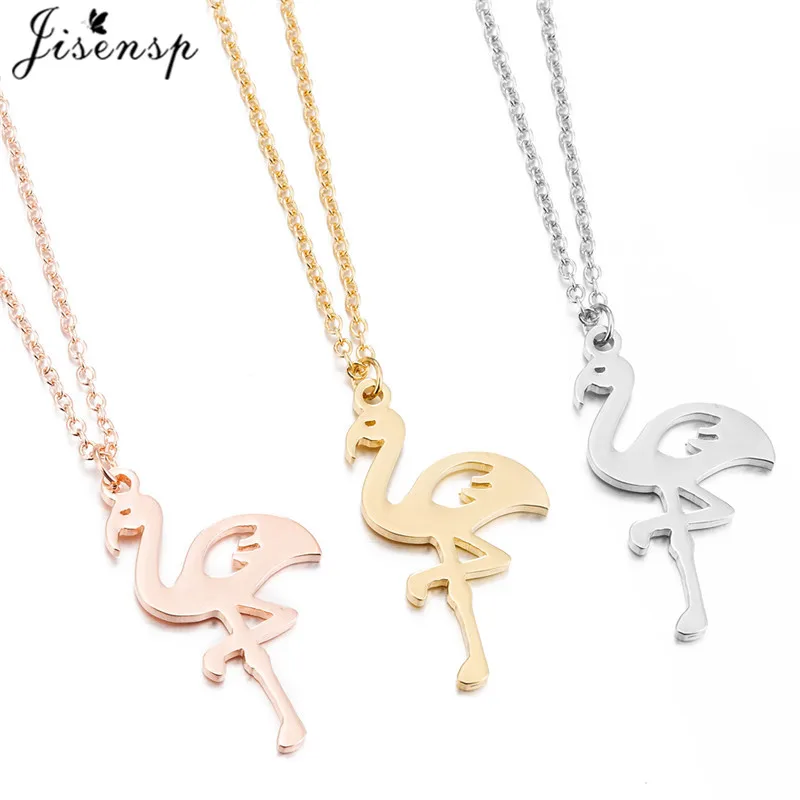 Jisensp Модное Элегантное ожерелье в виде животного для женщин, с птицами, Кроликом, подвеска «Фламинго», ожерелье с длинной цепочкой, ожерелье в виде русалки, подарок