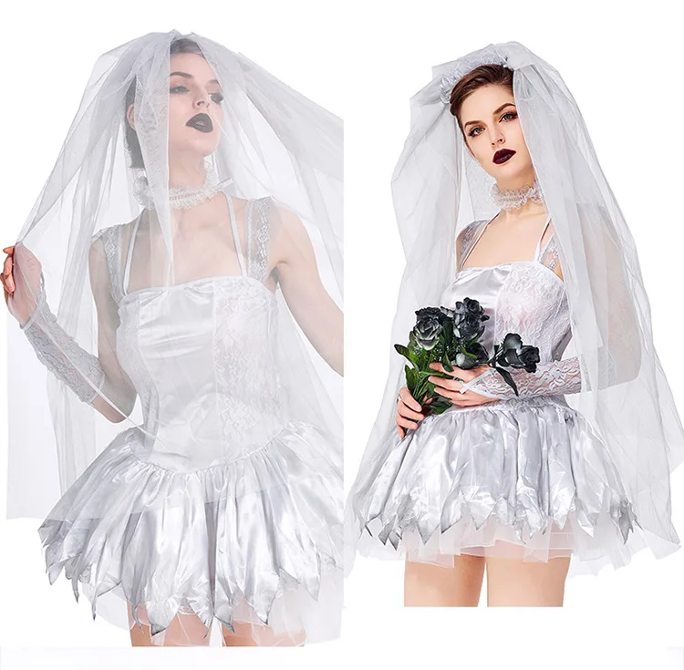 Пикантные женские страшные костюмы невесты на Хэллоуин для косплея, карнавальные костюмы невесты, Маскарадные Костюмы для ролевых игр