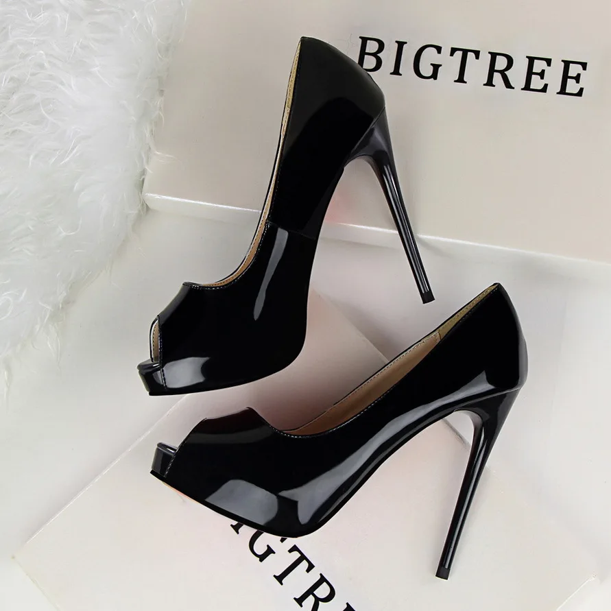 orange Profonde 12 Femmes Haute Beige noir Talons Plate Ultra Des Pompes lavande Dames Chaussures Peep Sexy forme Toe kaki Bouche rouge Peu Simples argent Cm 2019 Poissons T5zBqPxw