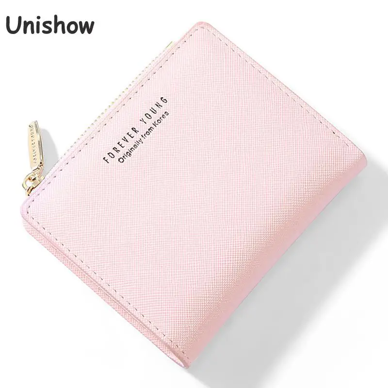 

Unishow Cross Pattern Women Wallet Mini Female Purse Small Zipper Coin Purse Bag Lady Card Holders Casual Simple Short Design