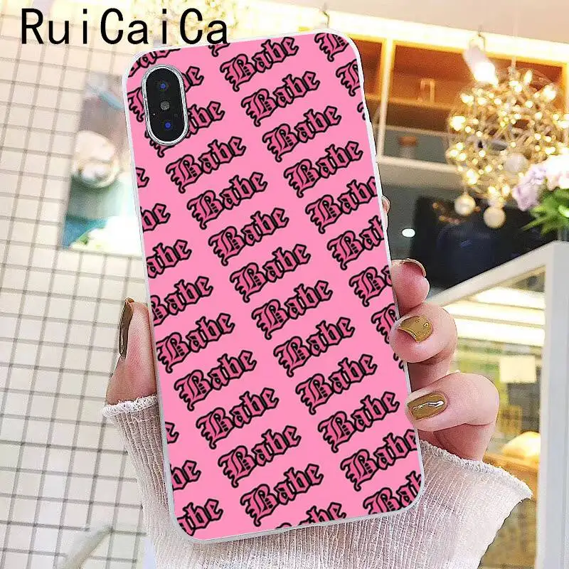 Ruicaica Babe babygirl honey line Text art роскошный уникальный дизайн чехол для телефона для iPhone 8 7 6 6S Plus 5 5S SE XR X XS MAX 10 чехол