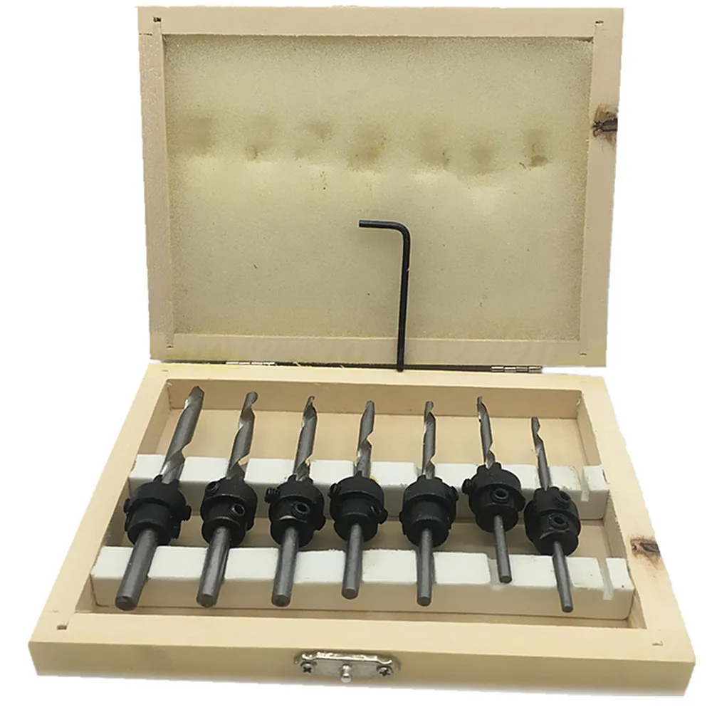 Buy 22pc Tapered Drill Bits Countersink Set Stop