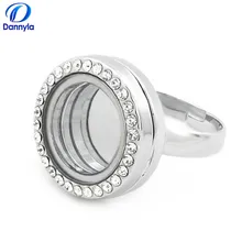 Стеклянный плавающий медальон кольцо кристалл Плавающий Шарм кольцо подходят плавающие прелести ювелирные изделия, принимаются на заказ LSFL023