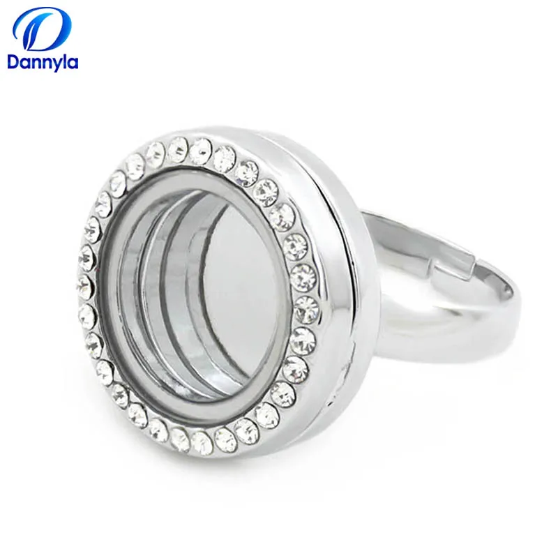 

Glass Floating Locket Ring Crystal Floating Charm Ring Fit Floating Charms Jewelry, Accept Customization LSFL023