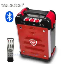 High Power Loudspeaker Voice Amplifier Bluetooth Portable LED Light Sound Box Speaker With Microphone Radio USB MP3 Music Player