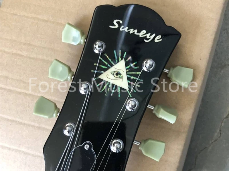 Chinese Golden Hardware Suneye Jazz Electric Guitar Vintage Sunburst Tiger Flame Hollow Guitarra Body From Chinese Factory Chinese Golden Hardware Suneye Jazz Electric Guitar Vintage Sunburst Tiger Flame Hollow Guitarra Body From Chinese Factory