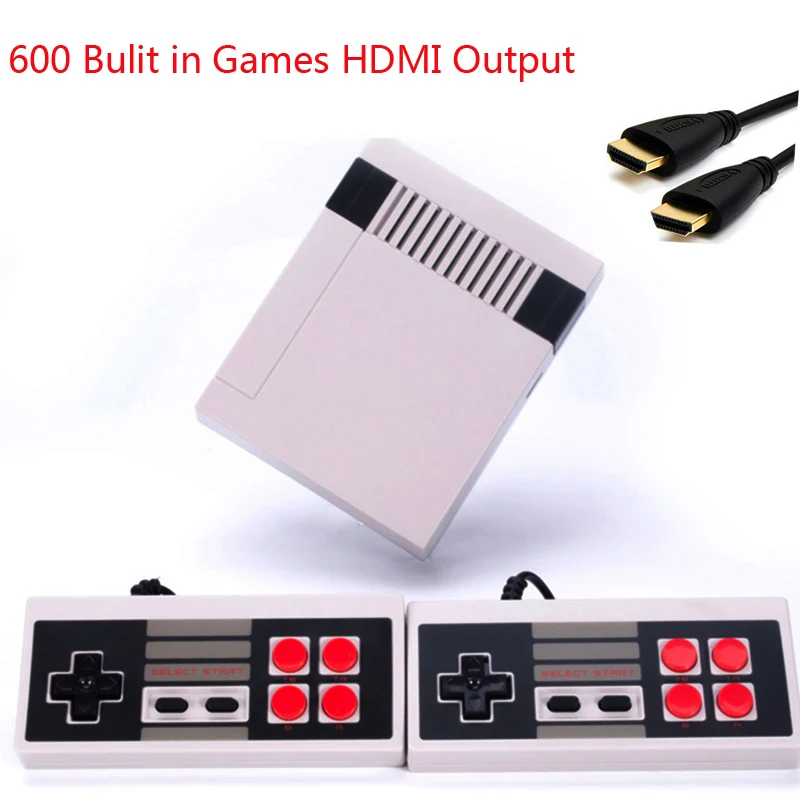 

Coolbaby Dual Gamepad Controls HDMI Family Video Classic Handheld Game Player Built-in 600 Games Mini TV Game Console