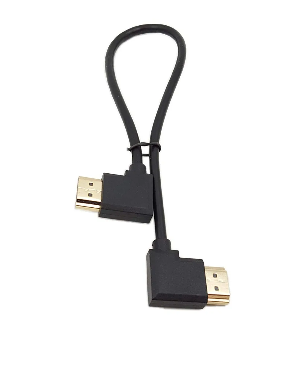 

LBSC High Speed 90 Angle Right HDMI Male to Left HDMI Male Adapter Cable Supports Ethernet, 3D and Audio Return (0.3M R-L)