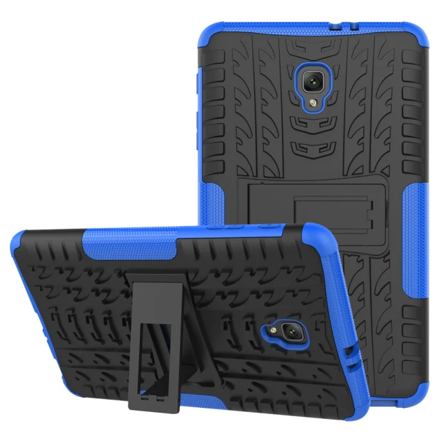 Сверхпрочный гибридный прочный Чехол 2 в 1 для samsung Galaxy Tab A 8,0 T380 T385 чехол на планшет 8 дюймов противоударный резиновый чехол - Цвет: blue