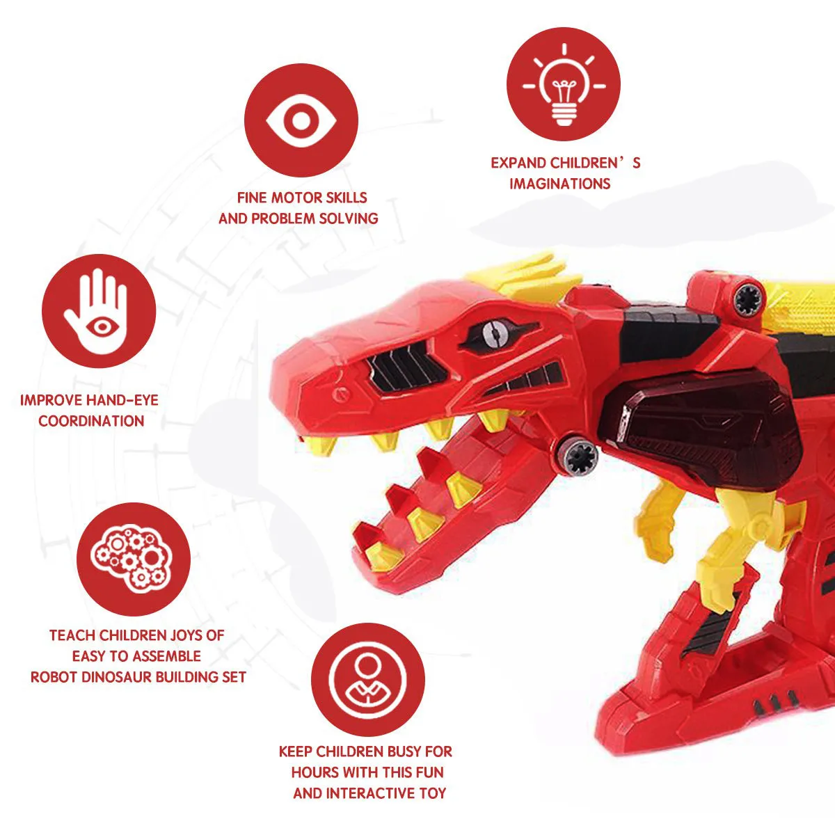 Transforming Dinosaur Toy Lights Sound 2 in 1 T-Rex Super Charge Morpher Toy Mascotas Animais electronicas gift for kid VB