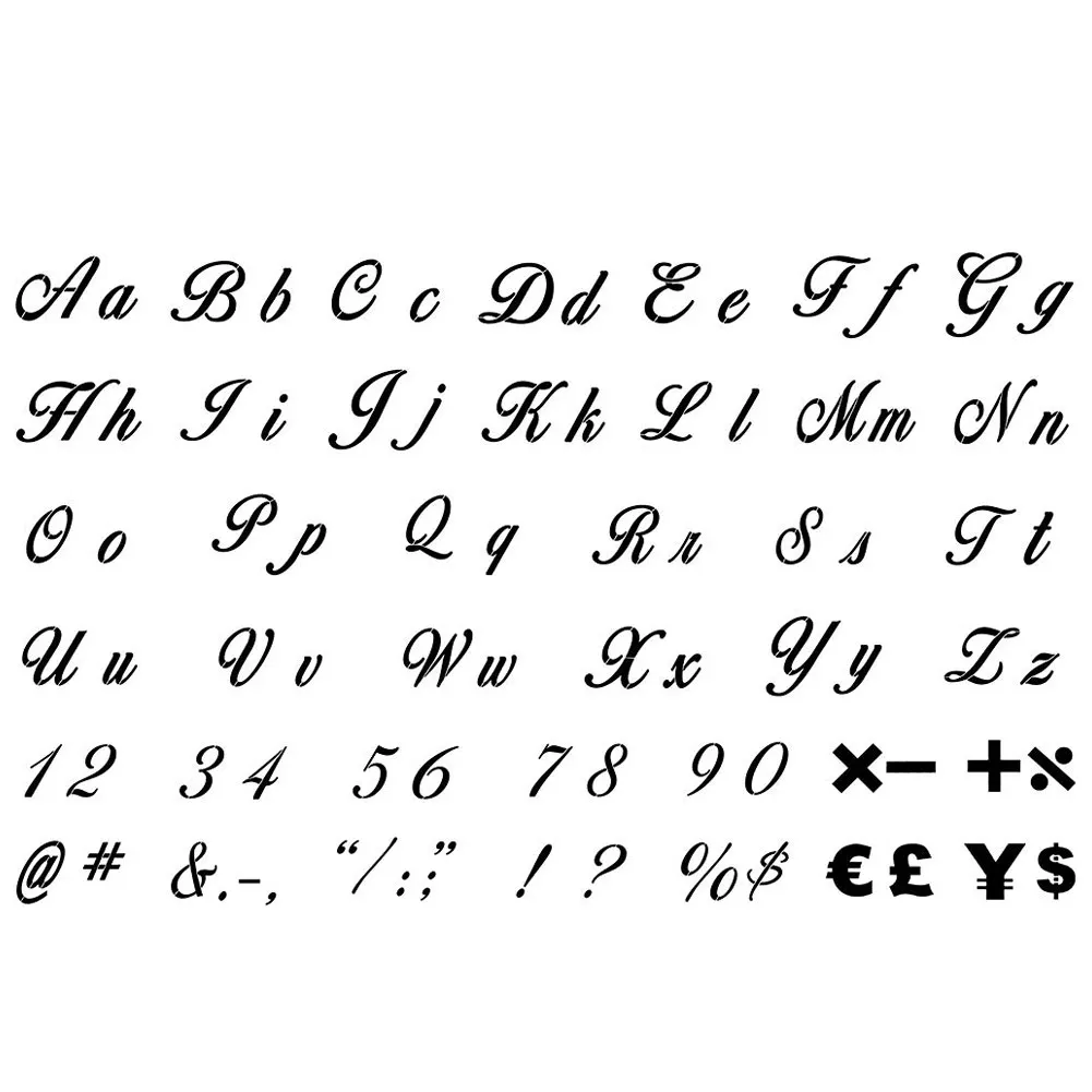 40 шт./компл. DIY Алфавит шаблоны буквы символ цифры Рисунок Живопись трафареты для краски на дереве планировщик украшение для ноутбука