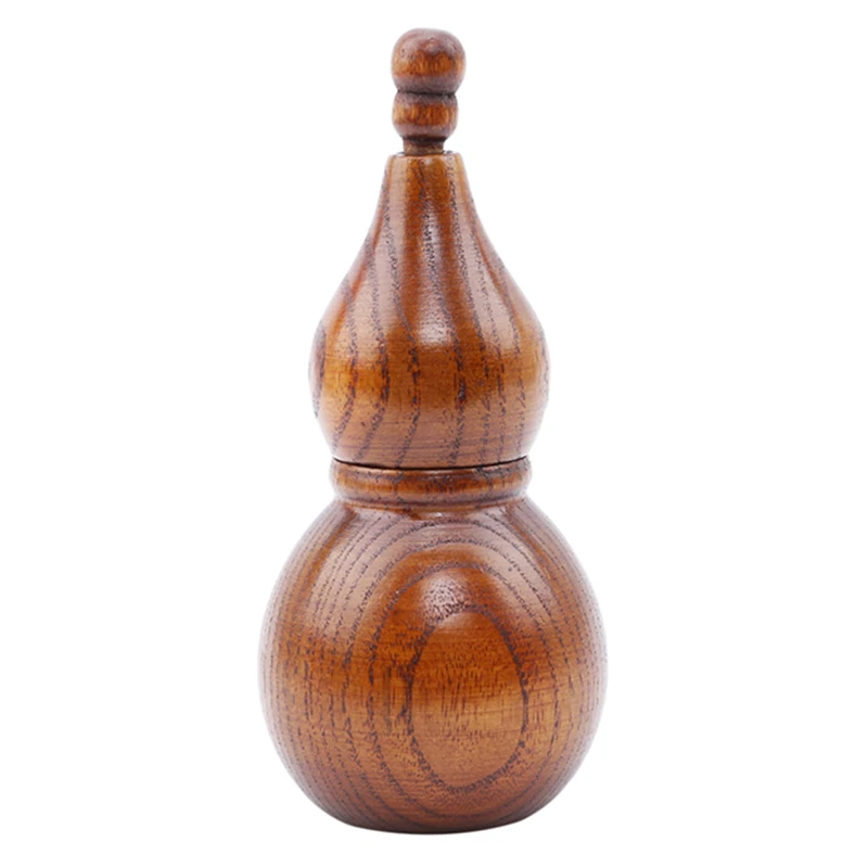 Handcrafted Wooden Toothpick Box Vintage Home Accessories Chinese Style Creative Gourd Shaped Wood Toothpick Holder