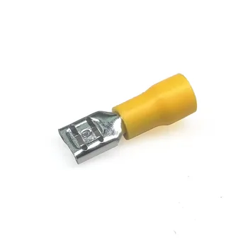 

30 Pcs/Lot FDD5-250 cold pressing terminal female plug spring pre-insulated terminal copper nose lug Cosse Electric Sertir