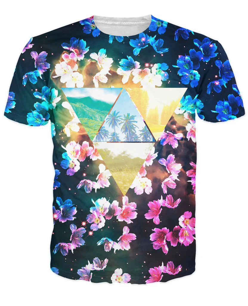  Cherry Blossom T Shirt Cherry Blossoms Paired With A Geometric Design 