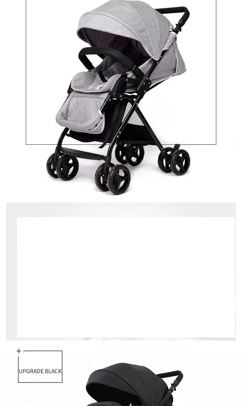 Brand New High Landscape Ultra Light&Portable Folding Baby Stroller Newbore Four Wheel Trolley Big Baby Sleeping Basket Hot19