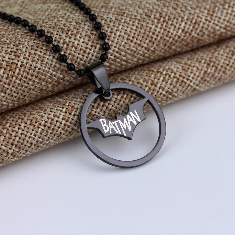 

Batman vs. Superman Superhero Batman Round Pendant NECKLACE Party Christmas Women Men Gift Action Figure Cosplay Toys