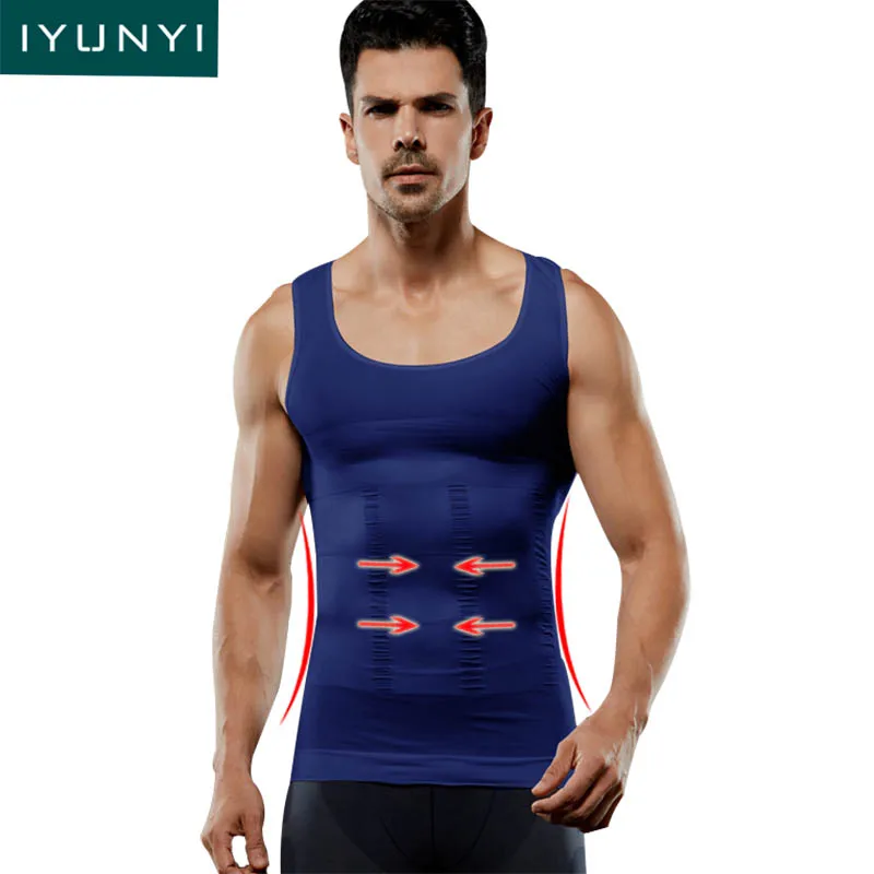 IYUNYI Men Slimming Underwear Vest Body Shapers Waist Trainer Corset