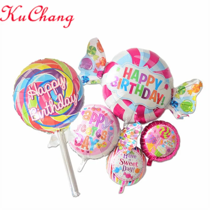1 шт. 48*68 см большой напечатанный с днем рождения воздушные шарики в виде леденцов подарок на день рождения, свадьбу, вечеринку украшения Детские игрушки Globos