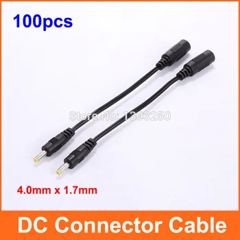 

100pcs DHL Free Shipping DC Power Jack 5.5mm x 2.1mm Female to 4.0mm x 1.7mm Male Plug Conversion Cable plug adapter