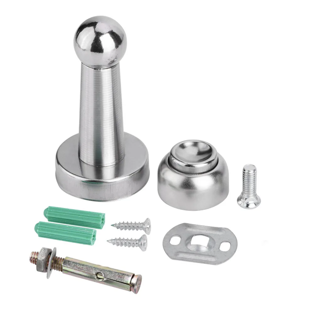 Door Stops Door Stoppers Stainless Steel Door Holders Catch Strong Magnetic Stopper Powerful Bedroom Doorstop Hardware Locks Noiseless