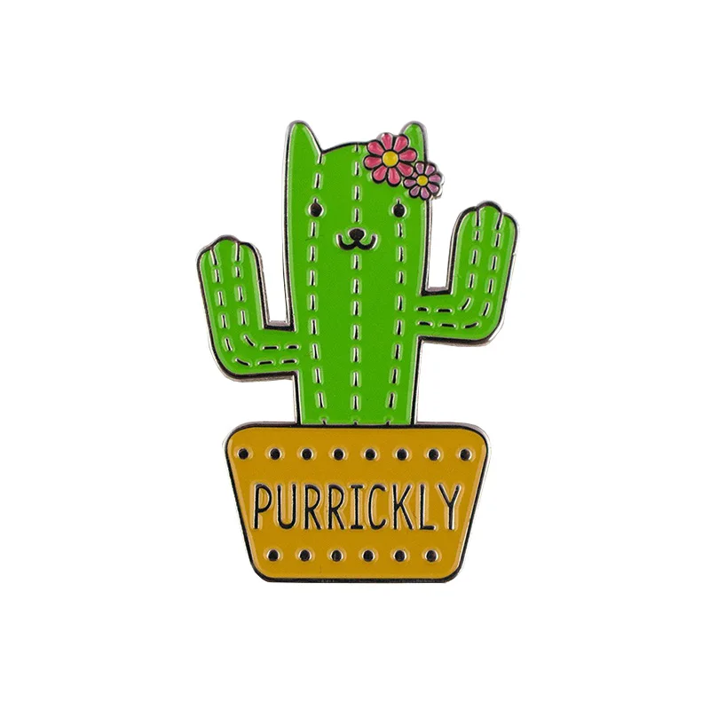 

Cactus Cat Enamel Pin Brooch