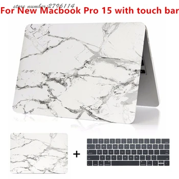 

Matte Marble Hard Cover Case for New Macbook Pro 15 2016 with Touch Bar Laptop Case Shell for Macbook Pro 15 A1707 Laptop Bag
