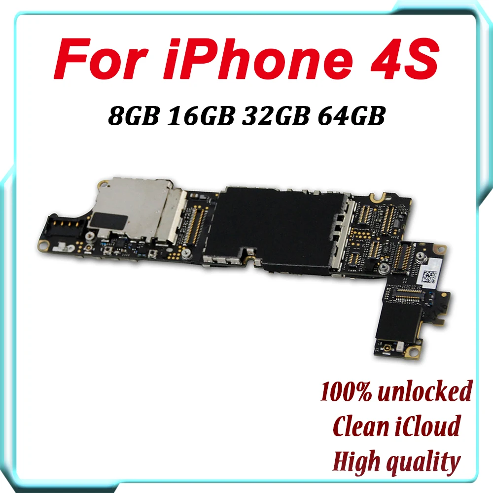 

Full Working for iphone 4S Motherboard with Full unlocked,Clean iCloud For iphone 4S Logic board Mainboard with IOS System