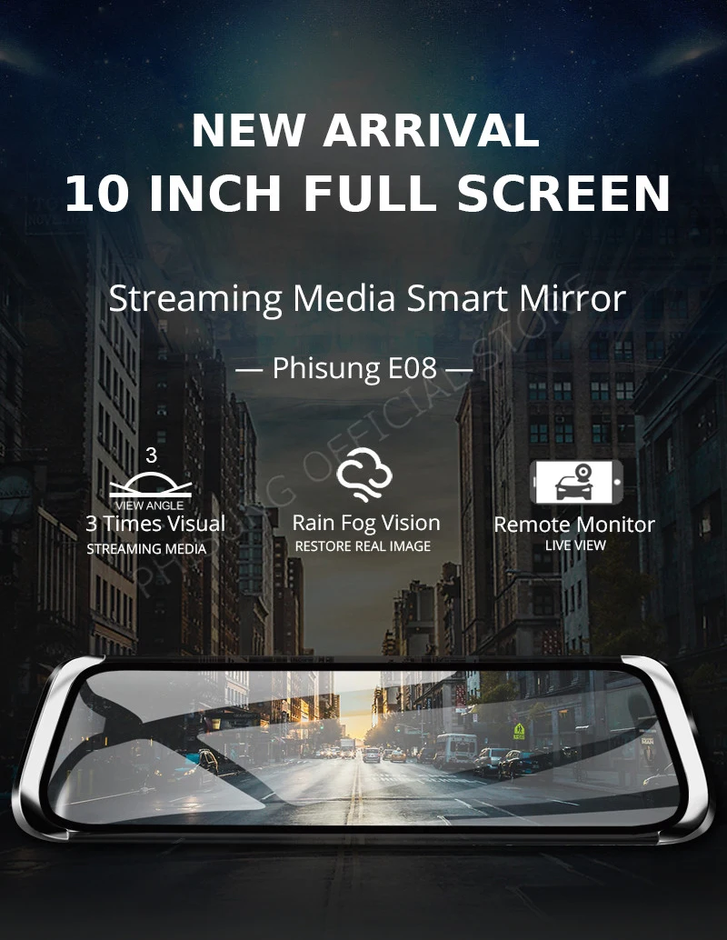 Phisung ADAS Автомобильный видеорегистратор 4G Android gps Navi 1" ips Touch FHD 1080P видеорегистратор камера видео рекордер Авто регистратор потоковое зеркало