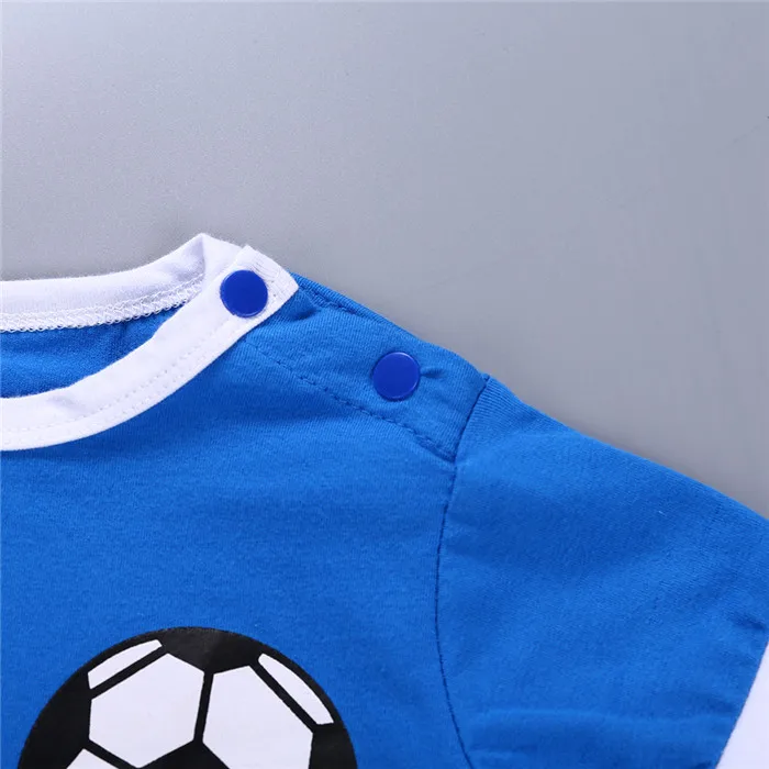 Хлопковая одежда для новорожденных; футбольные спортивные комбинезоны для малышей; Разноцветные детские летние комбинезоны с короткими рукавами; Одежда для новорожденных с фруктами
