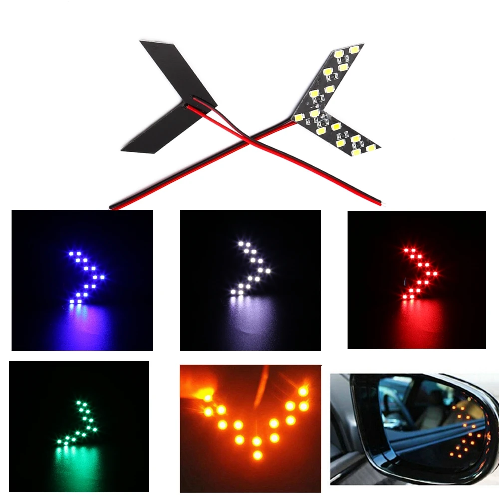 Универсальная автомобильная сигнальная лампа для зеркала 2 шт. 14 SMD