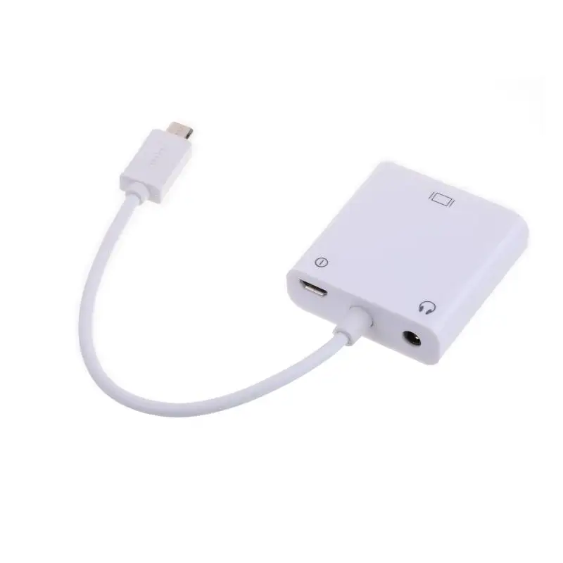 Micro USB к VGA адаптер конвертер кабель VGA видео адаптер с 3,5 мм аудио кабель для samsung htc LG мобильный телефон