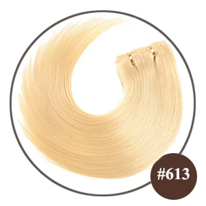 Doreen#60, белый блонд, 160 г, набор на всю голову, человеческие волосы для наращивания на заколках, бразильские волосы Remy, настоящие прямые волосы, 14-26 - Цвет: #613