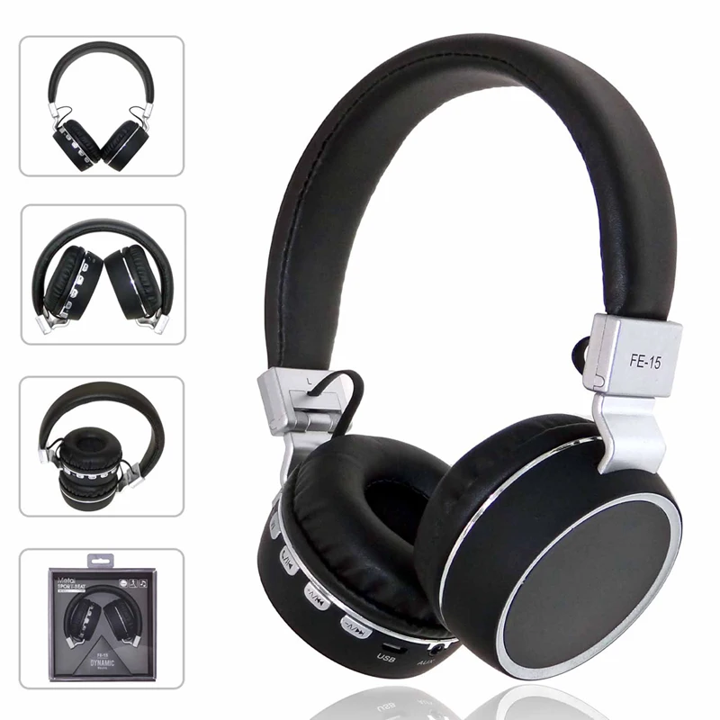 

FE-15 Bluetooth Headphone Wireless Headphones Stereo Foldable Sport  Handfree  Music Headset support FM TF for Phones PC MP3