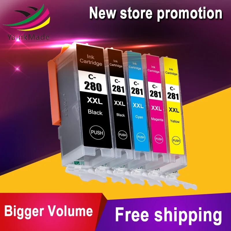 Совместимый pgi 280XXL cli 281XXL PGI 280 картридж для Canon Pixma TR7520 TR8520 TS6120 TS8120 TS9120|Чернильные